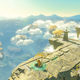 Link teleports onto a ledge in BotW at the Game Awards 2021.
